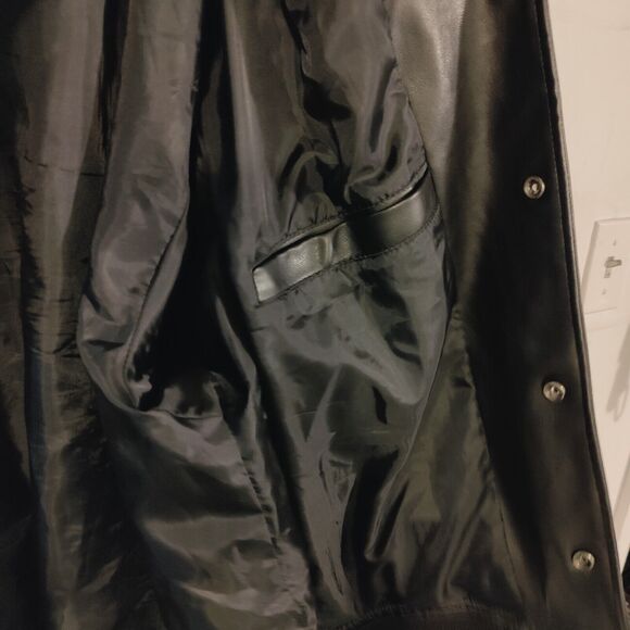 Bare Fox Jacket Men's Extra Large Black Gray Fleece Sleeves Varsity Snap Up 4XL - Picture 13 of 16